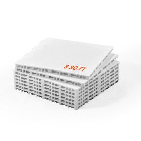 VEVOR Dryland Tiles for Hockey Floor Mat, 12.4 x 12.4 in Interlocking Versatile Training Surface, 8 PCS Interlocking PP Puzzle Dance Floor Tiles