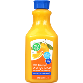 Food Club 100% Juice, Orange, Premium 52floz