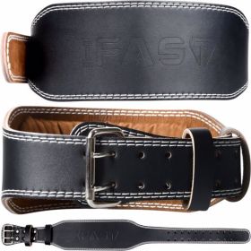 L Size Weight Lifting Belt, Leather Weight Lifting Belt for Men and Women with 4 inch Padded Lumbar Support Belt for Weightlifting Deadlift