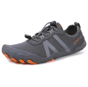 Couples fitness sneakers outdoor beach swimming shoes anti-slip wear-resistant men's and women's running shoes yoga shoes professional upstream s (Color: Dark grey, size: 36)