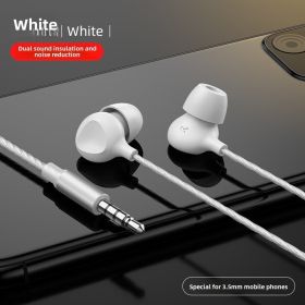 Sleep Headphones TYPE-C In-Ear Comfort Side Sleep Soundproof Noise Canceling Soft Silicone for Apple Wired Headphones (Color: White, model: 3.5mm)